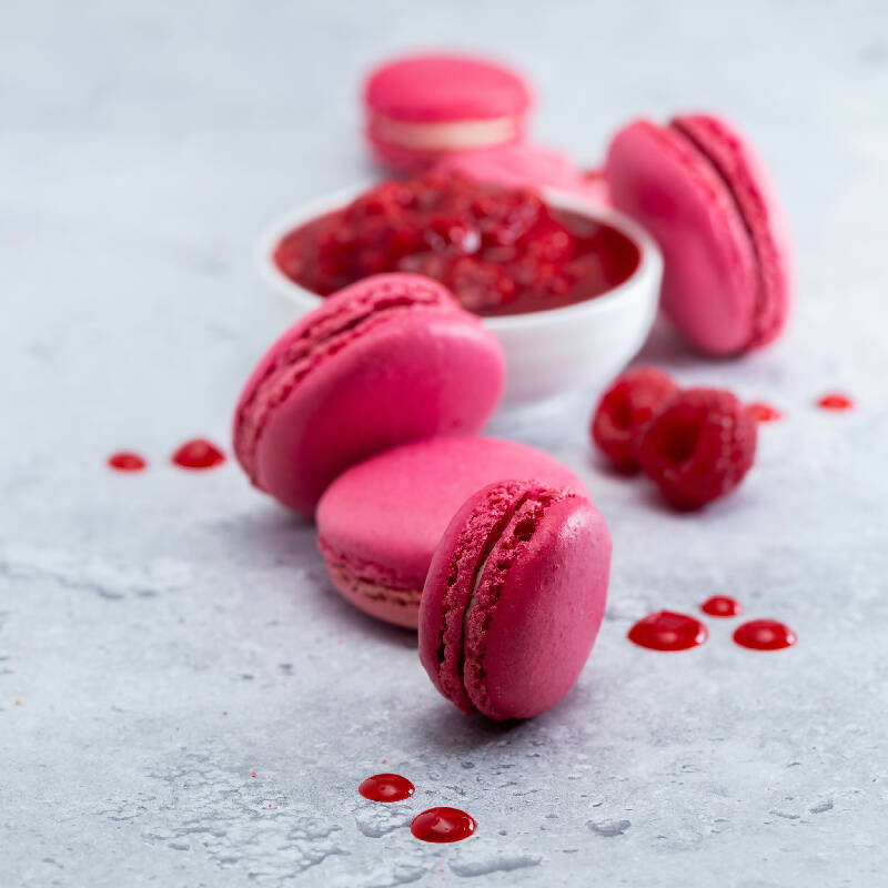 Raspberry Macarons